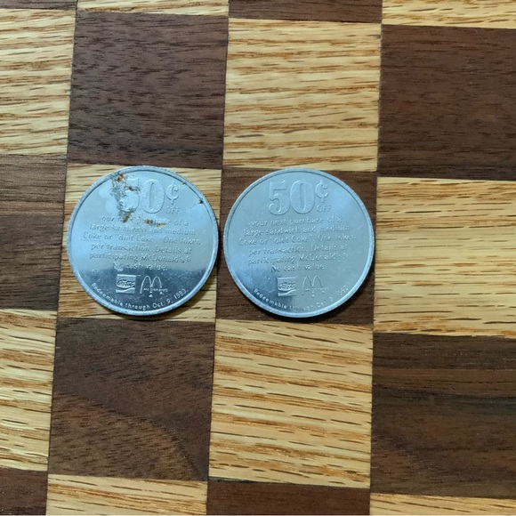 1983 McDonald's Coca-Cola Aluminum Merchant Token - Cool piece of nostalgia - Picture 3 of 10